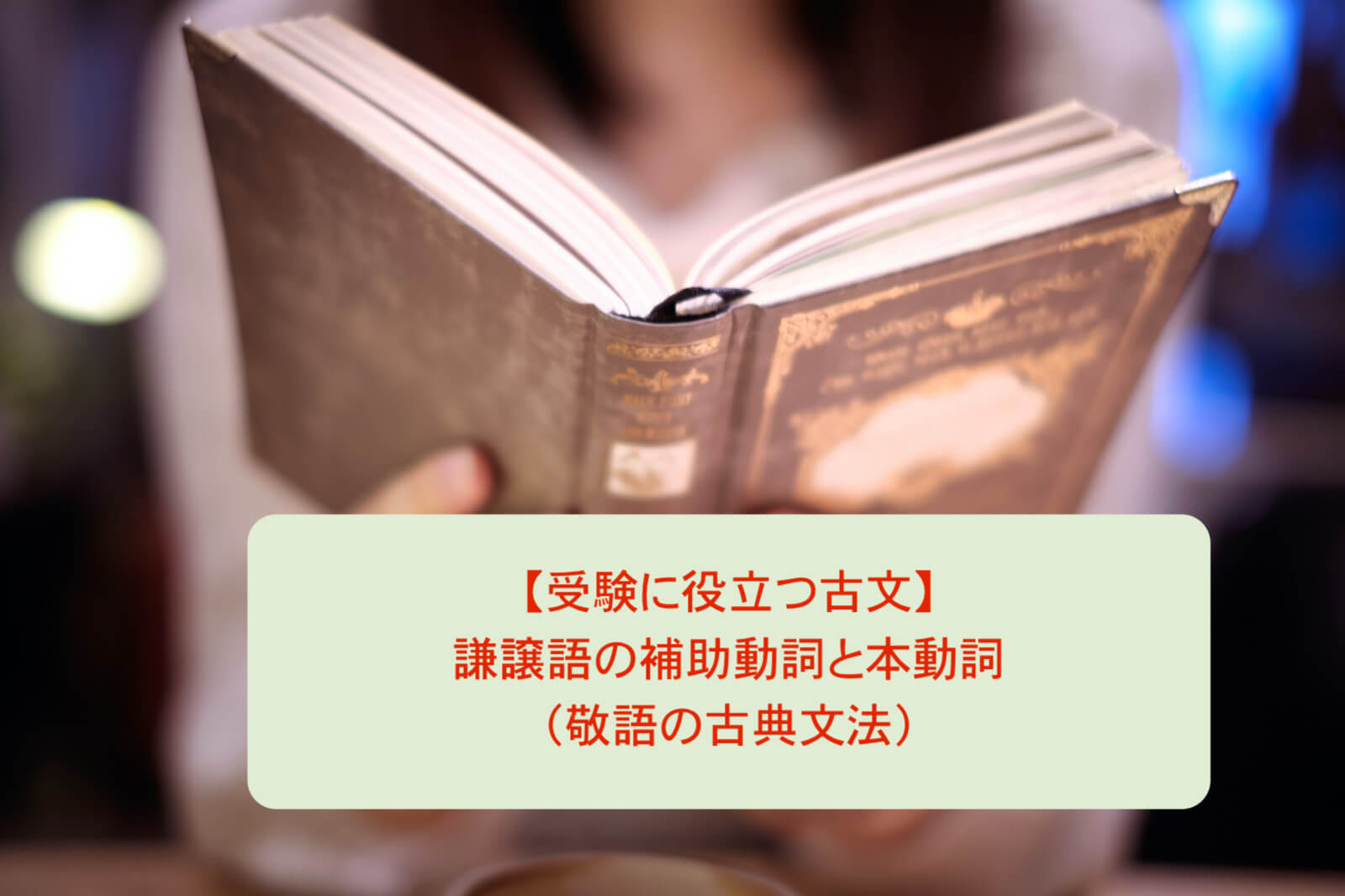 古典の敬語の見分け方 謙譲語の補助動詞と本動詞を中心に 古典文法 Himokuri